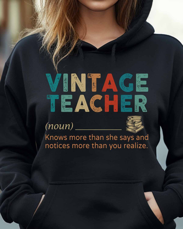 Vintage Teacher-Hoodie -#F071023VINTA1FTEACZ4