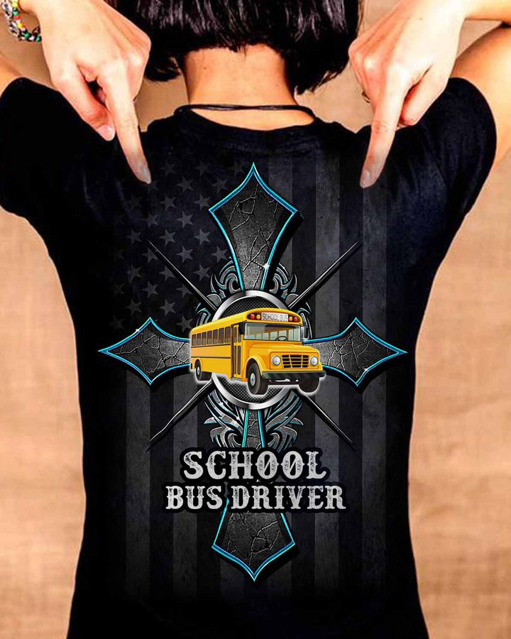 Awesome School Bus Driver-T-shirt-#F101023FLAGC10BSBDZ4