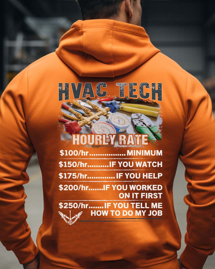 Awesome Hvac Tech Hourly Rate-Hoodie -#M111023HORLY3BHVACZ2