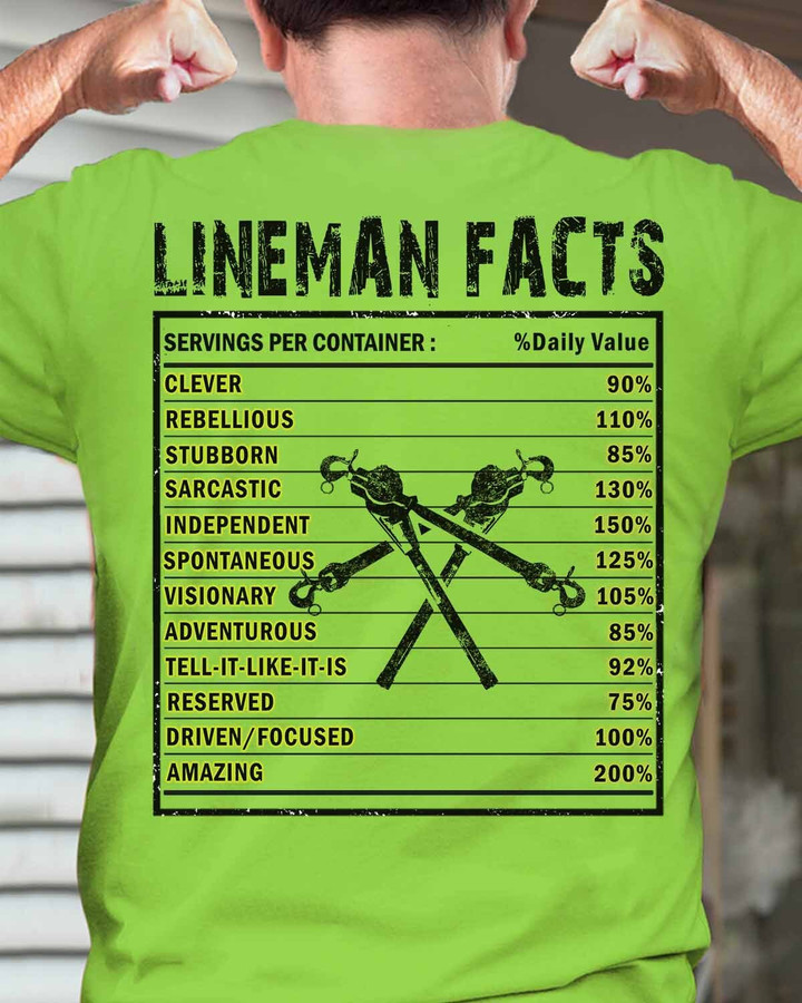 Awesome Lineman Facts-T-shirt-#M251023NUTRI7FLINEZ6