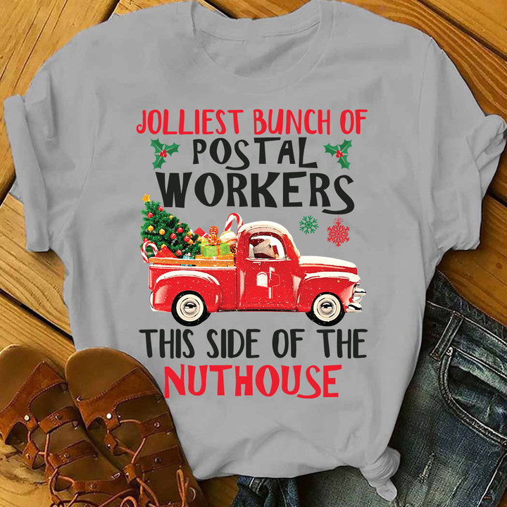 Awesome Jolliest Bunch of Postal Workers-T-shirt-F011123JOLIS4FPOWOZ2