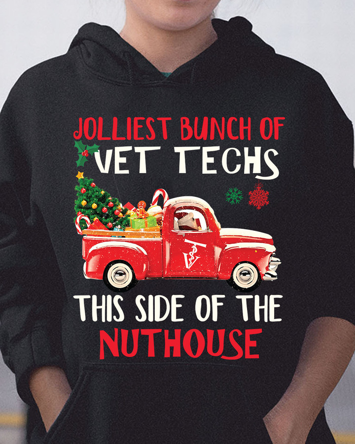 Jolliest Bunch Of Vet Techs -Hoodie-#F031123JOLIS2FVETEZ4