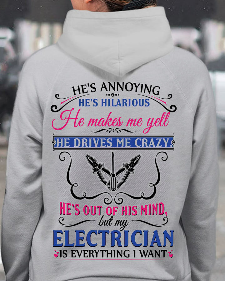 Awesome Electrician's Lady-Hoodie- #M091123HILARI5BELECZ6