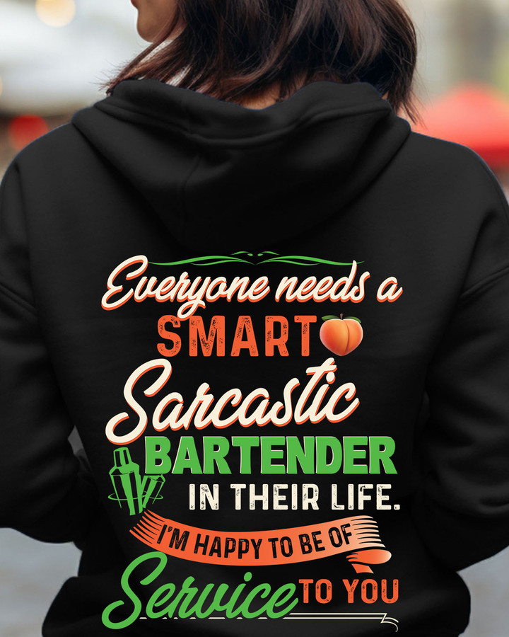Smart sarcastic Bartender -Hoodie -#F101123SERTO1BBARTZ8
