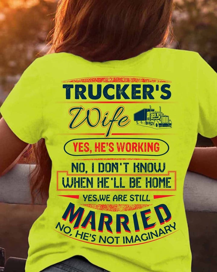 Awesome Trucker's Wife-T-shirt-#M151123MARRI11BTRUCZ6