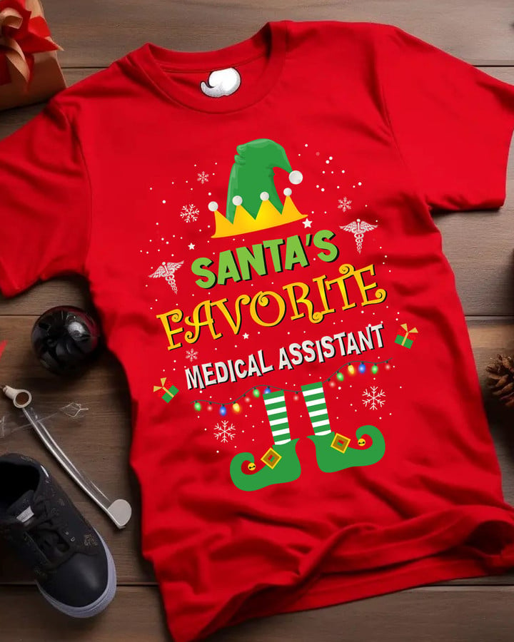 Santa's favorite Medical Assistant -T-shirt-#F241123SAFAV10FMEASZ4