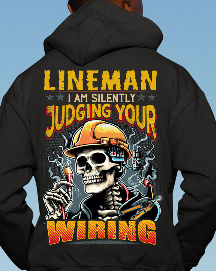 Lineman I am Silently Judging Your Wiring-Hoodie-#M071223SILENTLY1BLINEZ6