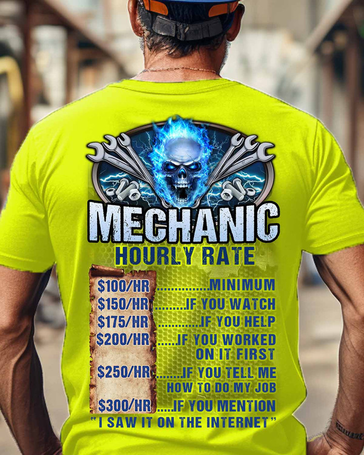 Mechanic Hourly Rate -T-shirt-#M071223HORLY17BMECHZ4