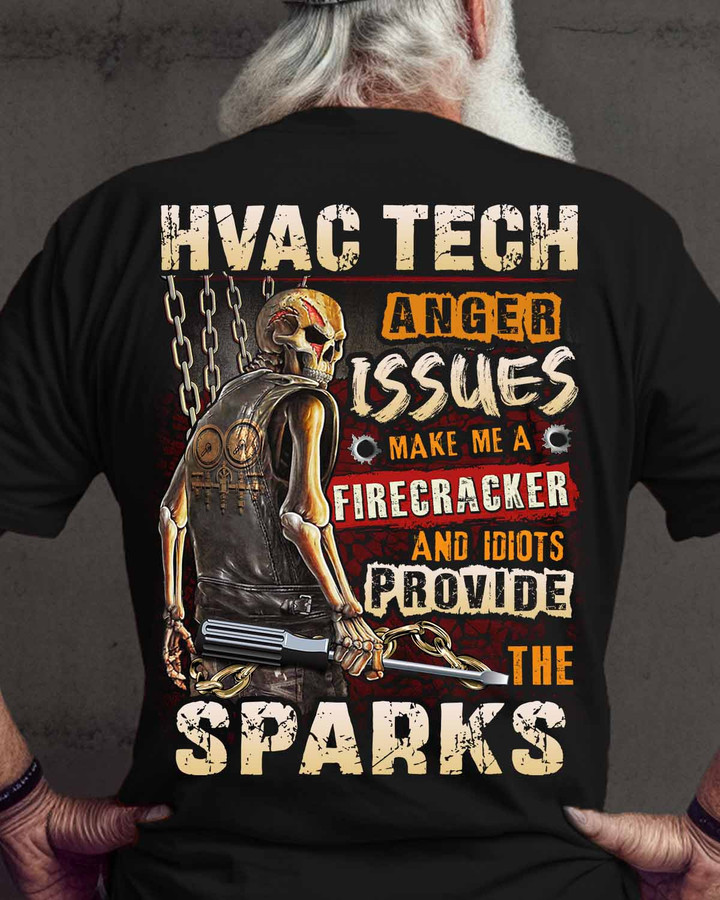 HVAC Tech anger Issues make me a Firecracker-Hoodie-#M141223FIRCRA1BHVACZ6