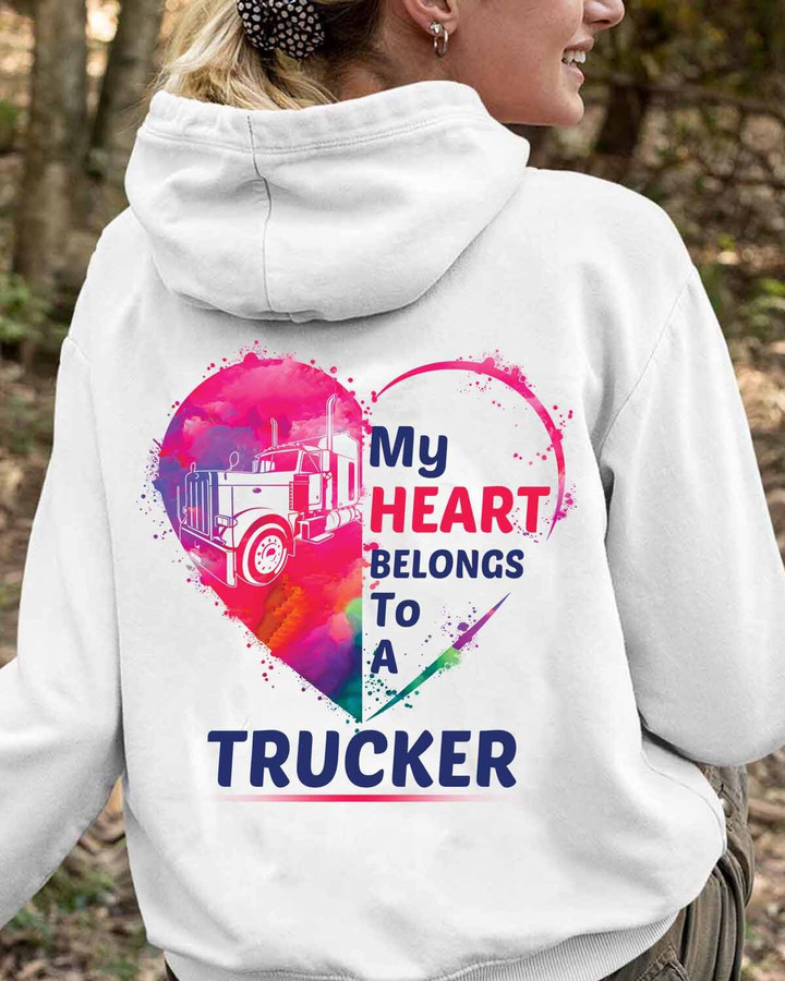 My Heart Belongs to a Trucker-Hoodie-#M151223HEART9BTRUCZ8