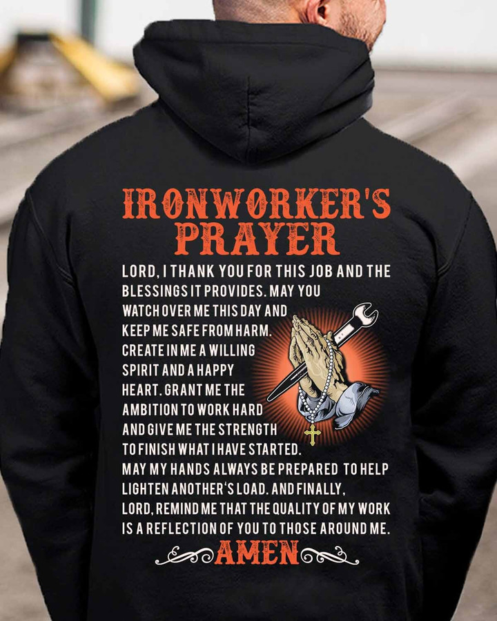Awesome Ironworker's Prayer-Hoodie-#M151223PRAY14BIRONZ8