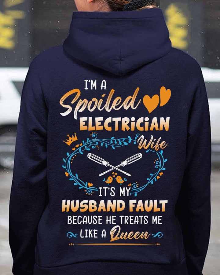 I am a Spoiled Electrician Wife-Hoodie-#M201223TRETME1BELECZ6