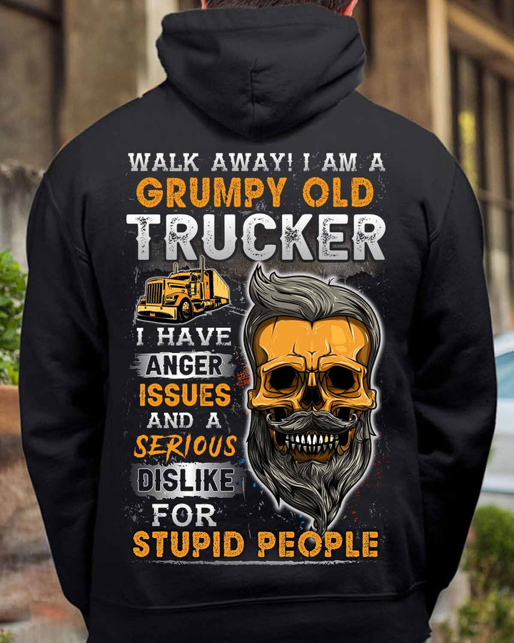 I am a Grumpy Old Trucker-Hoodie-#M231223ANGIS4BTRUCZ8