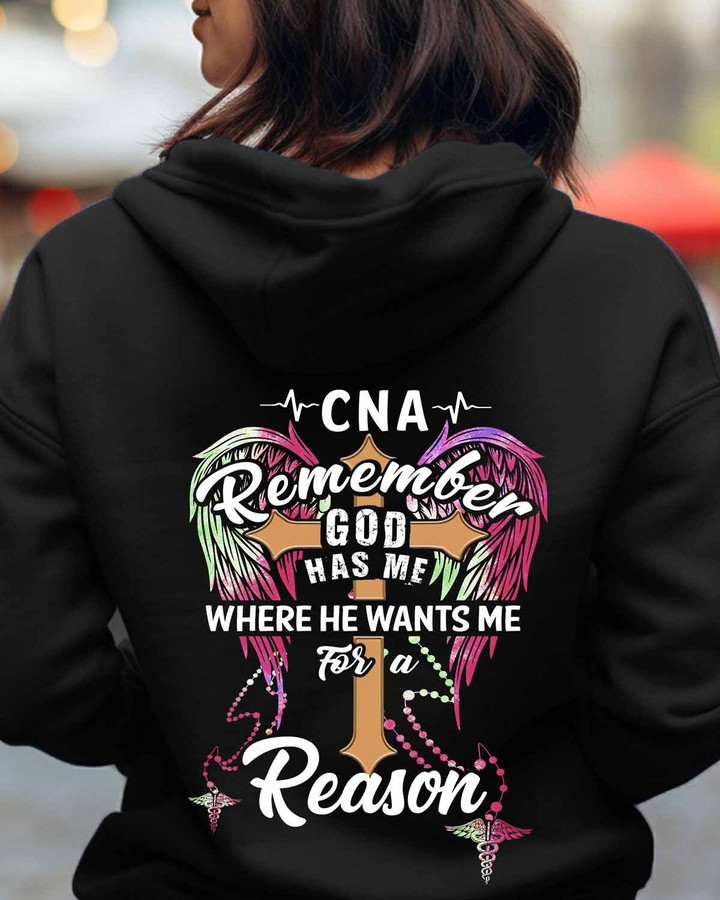 CNA Remember God has me Where he wants me for a Reason -Hoodie-#F291223GODHS3BCNAZ8