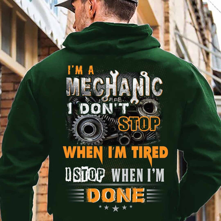 I am a Mechanic I dont Stop When I am Tired-Hoodie-#M020124TIRED11BMECHZ6
