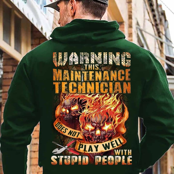 This Maintenance Technician Does not Play well with Stupid People-Hoodie-#M030124PLAWE9BMATEZ6
