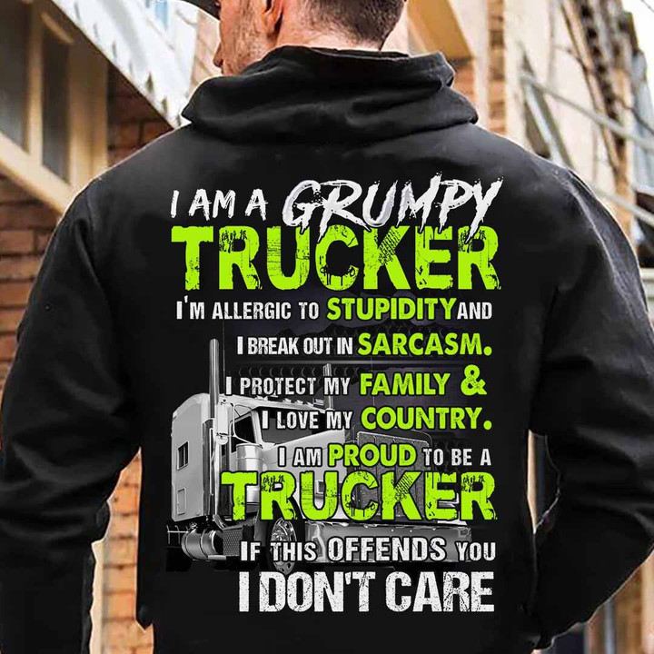 I am a Grumpy Trucker-Hoodie-#M090124IDONT1BTRUCZ6