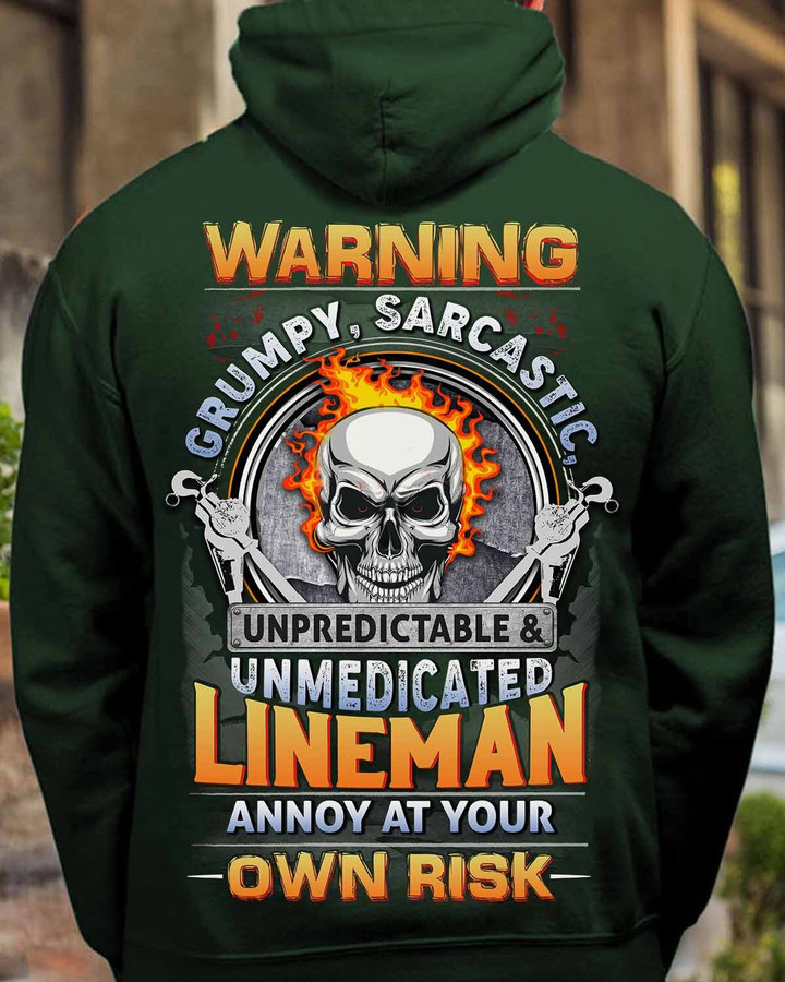 Unmedicated Lineman-Hoodie-#M100124UNPRE4BLINEZ8