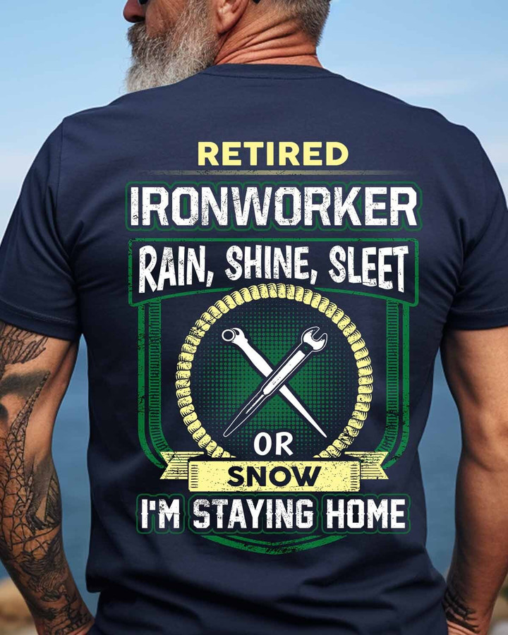Retired Ironworker-T-shirt-#M130124SLEET10BIRONZ6