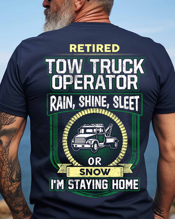 Retired Tow Truck Operator-T-shirt-#M130124SLEET10BTTOZ6