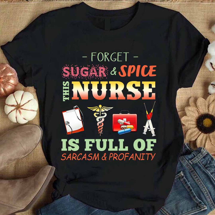 This Nurse is full of Sarcasm & Profanity-T-shirt-#F240124PROFA8FNURSZ2
