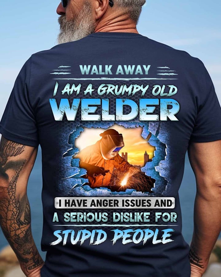 I am a Grumpy Old Welder-T-shirt-#M240124ANGIS19BWELDZ6