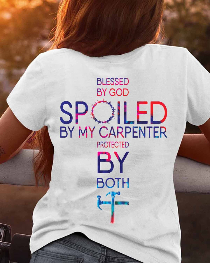 Blessed By God Spoiled by My Carpenter-T-shirt-#M250124PROBY4BCARPZ6