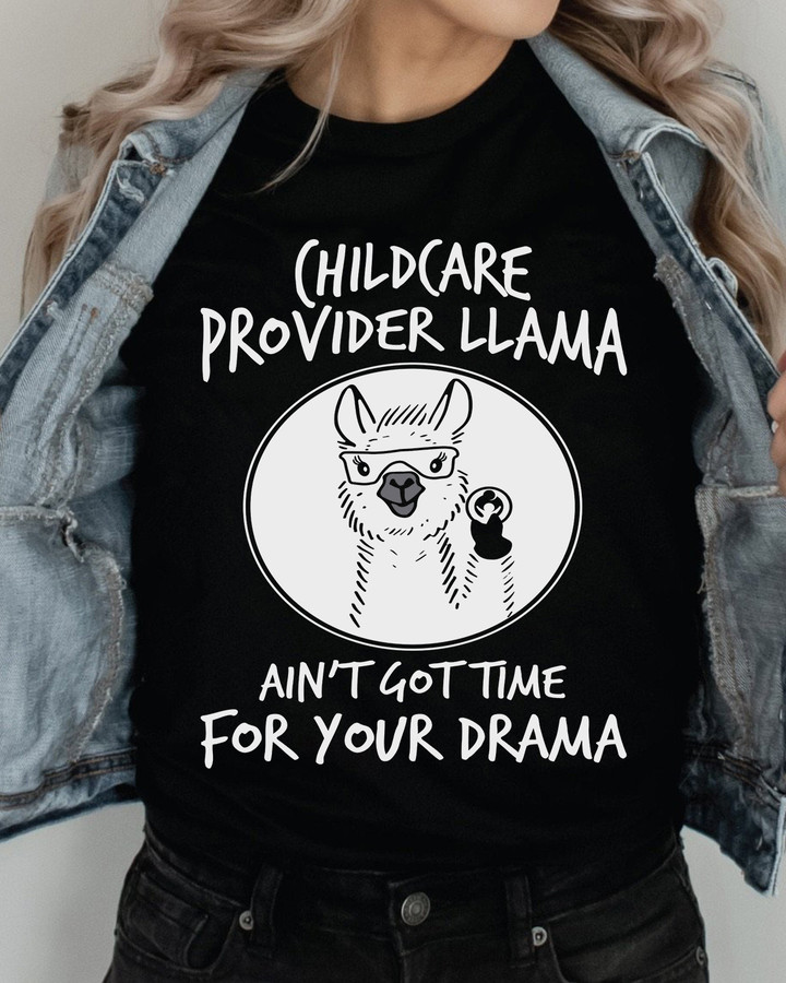Awesome Childcare Provider llama-T-shirt-#F300124LLAMA1FCHPRZ4