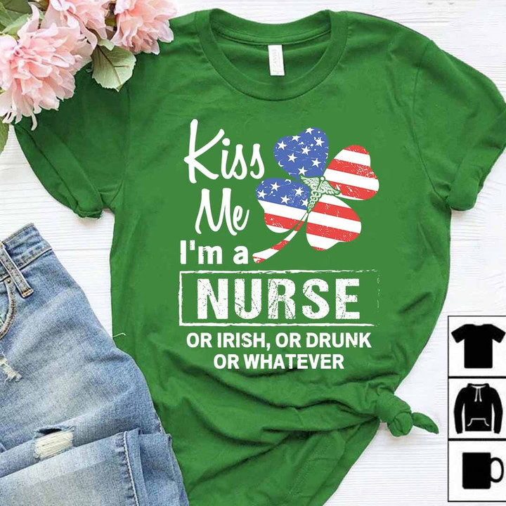 Kiss me I am a Nurse-T-shirt-#F300124KISME1FNURSZ4