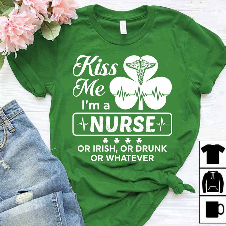 Kiss me I am a Nurse-T-shirt-#F020224KISME2FNURSZ4
