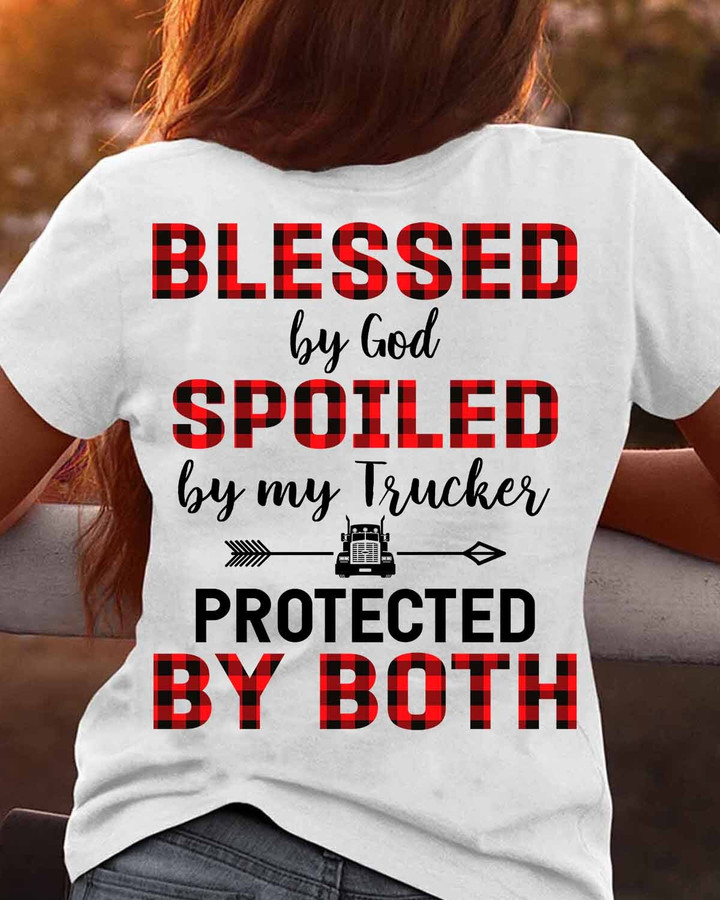 Blessed By God Spoiled By My Trucker-T-shirt-#M070224PROBY3BTRUCZ6
