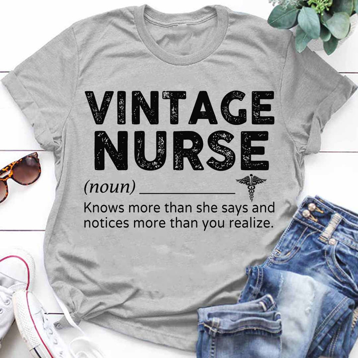 Vintage Nurse -T-shirt-#F070224VANTA5FNURSZ4