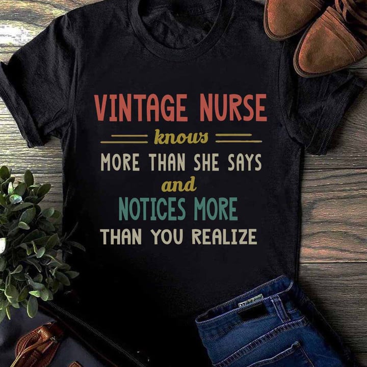 Awesome Vintage Nurse -T-shirt-#F100224VINTA12FNURSZ4