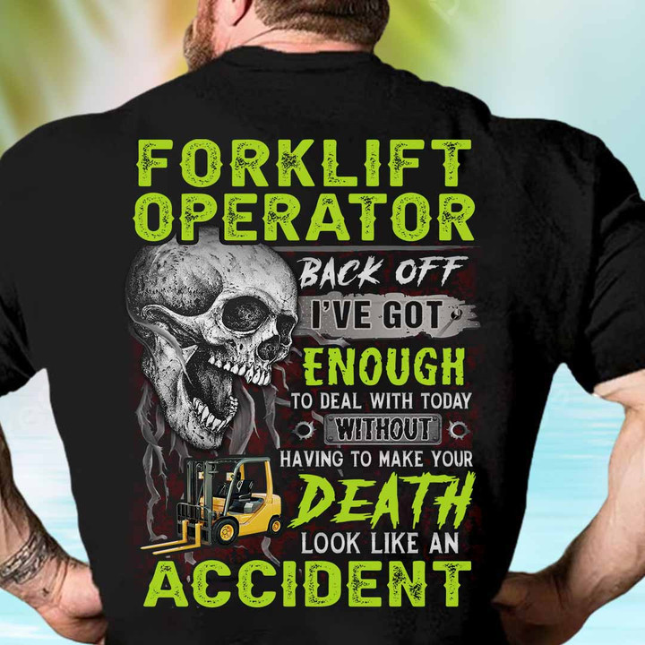 Awesome Forklift Operator-T-shirt-#M090324BACBOF1BFOOPZ7