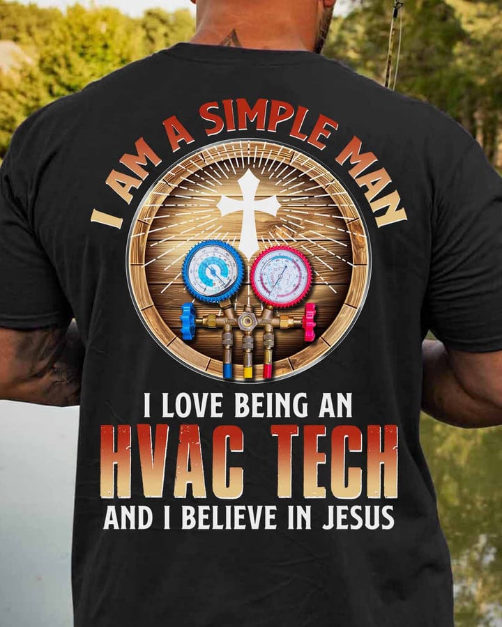 I Love Being an HVAC Tech-T-shirt-#M130324SIMAN2BHVACZ7