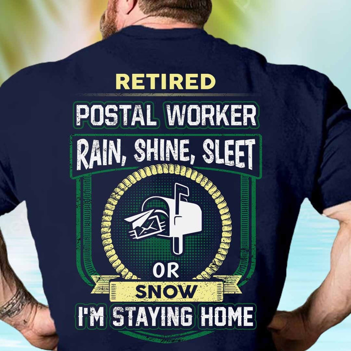 Retired Postal Worker-T-shirt-#M200324SLEET10BPOWOZ7