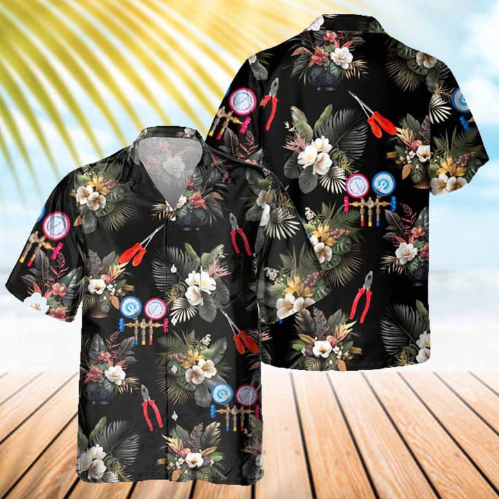 Awesome HVAC Tech- AOP Pocket Hawaiian Shirt-#M280324HAWIN8BHVACZ6