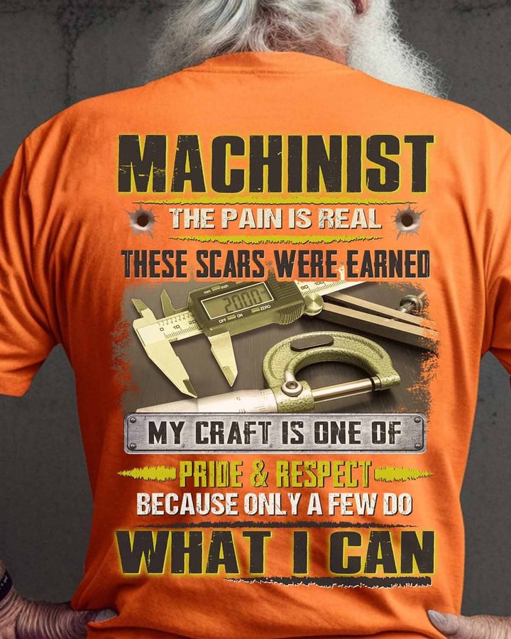 Machinist The Pain is Real-T-shirt-#M020424PAIN6BMACHZ6