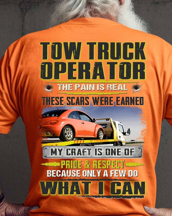 Tow Truck Operator The Pain is Real-T-shirt-#M030424PAIN6BTTOZ6