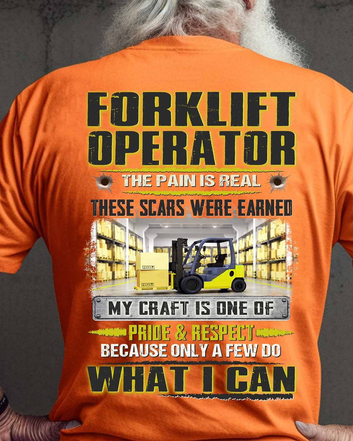 Forklift Operator The Pain is Real-T-shirt-#M030424PAIN6BFOOPZ6
