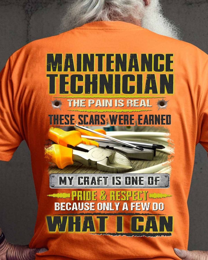 Maintenance Tech The Pain is Real-T-shirt-#M090424PAIN6BMATEZ6