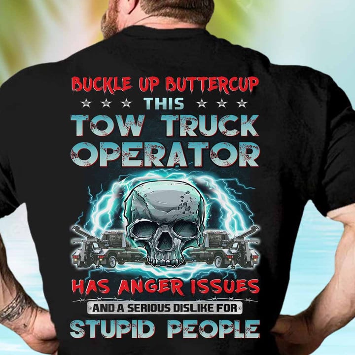 Buttercup This Tow Truck Operator has anger Issue-T-shirt-#M120424BUCUT3BTTOZ6