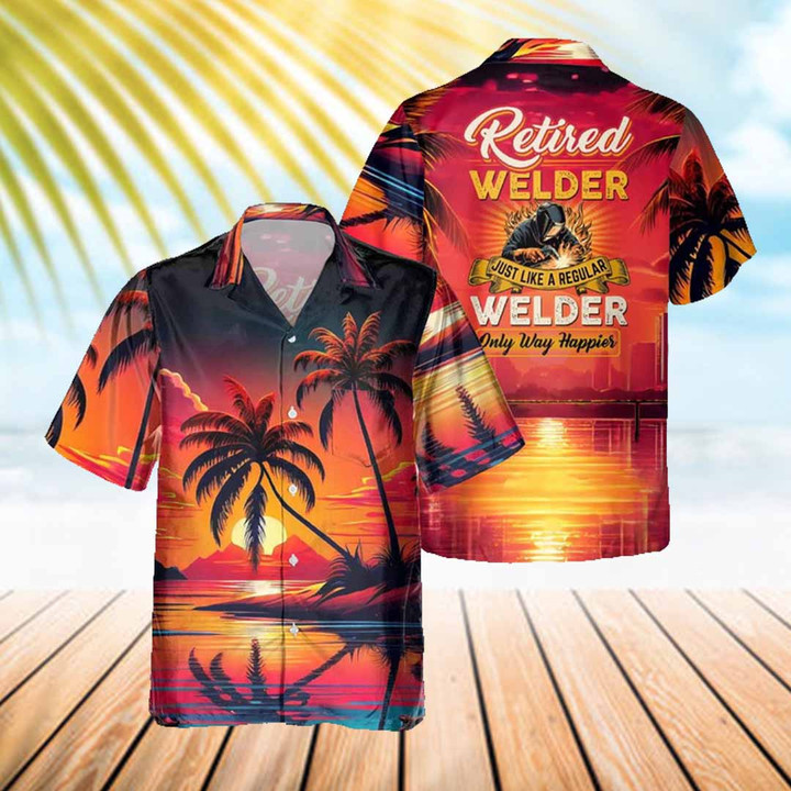Awesome Welder- AOP Pocket Hawaiian Shirt-#M160424WAYHA8BWELDZ6