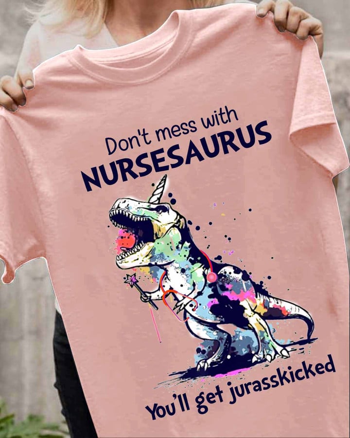 Don't mess with Nurse Saurus-T-shirt-#F180424JRKID1FNURSZ4