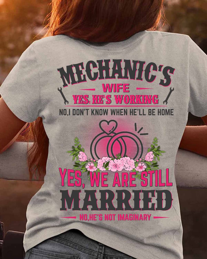 Awesome Mechanic's Wife-T-shirt-#M190424MARR18BMECHZ6