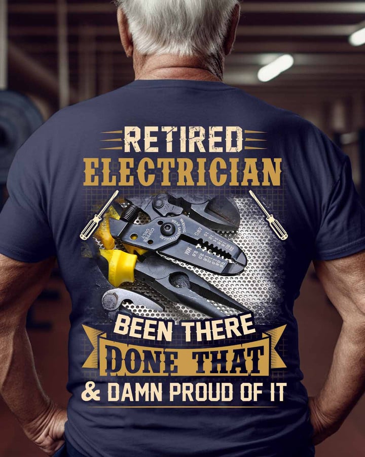 Retired Electrician-T-shirt-#M240424PROIT3BELECZ6 - Epic Professions