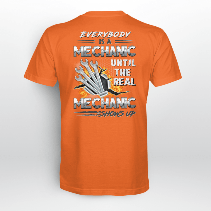 "Orange mechanic t-shirt with quote