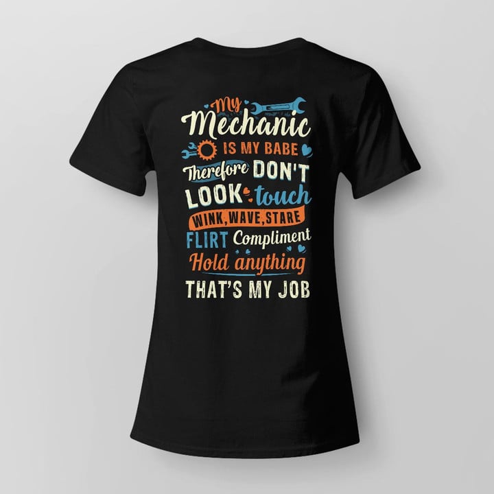 My Mechanic is my babe- Black -Mechanic- T-shirt -#300922WINK2BMECHZ6