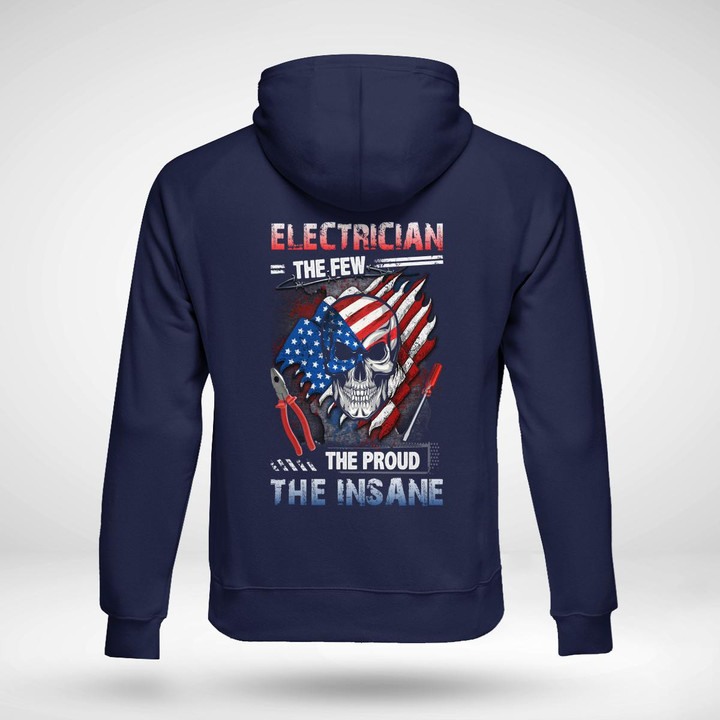 The Proud Electrician -Navy Blue -Electrician- Hoodie-#051122INSANE3BELECZ6
