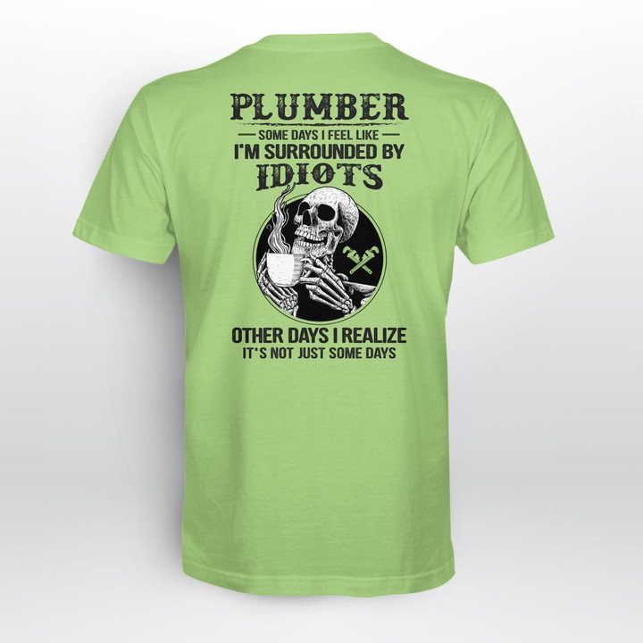 Sarcastic Plumber- Lime-Plumber- T-shirt -#280922BYIDOT3BPLUMZ6
